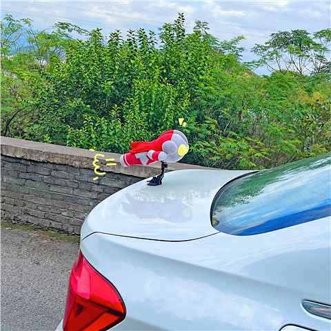 Car Decoration Roof Exterior Decoration Ultraman Doll Doll Ornaments Mini Motorcycle Battery Car Universal r6dQ