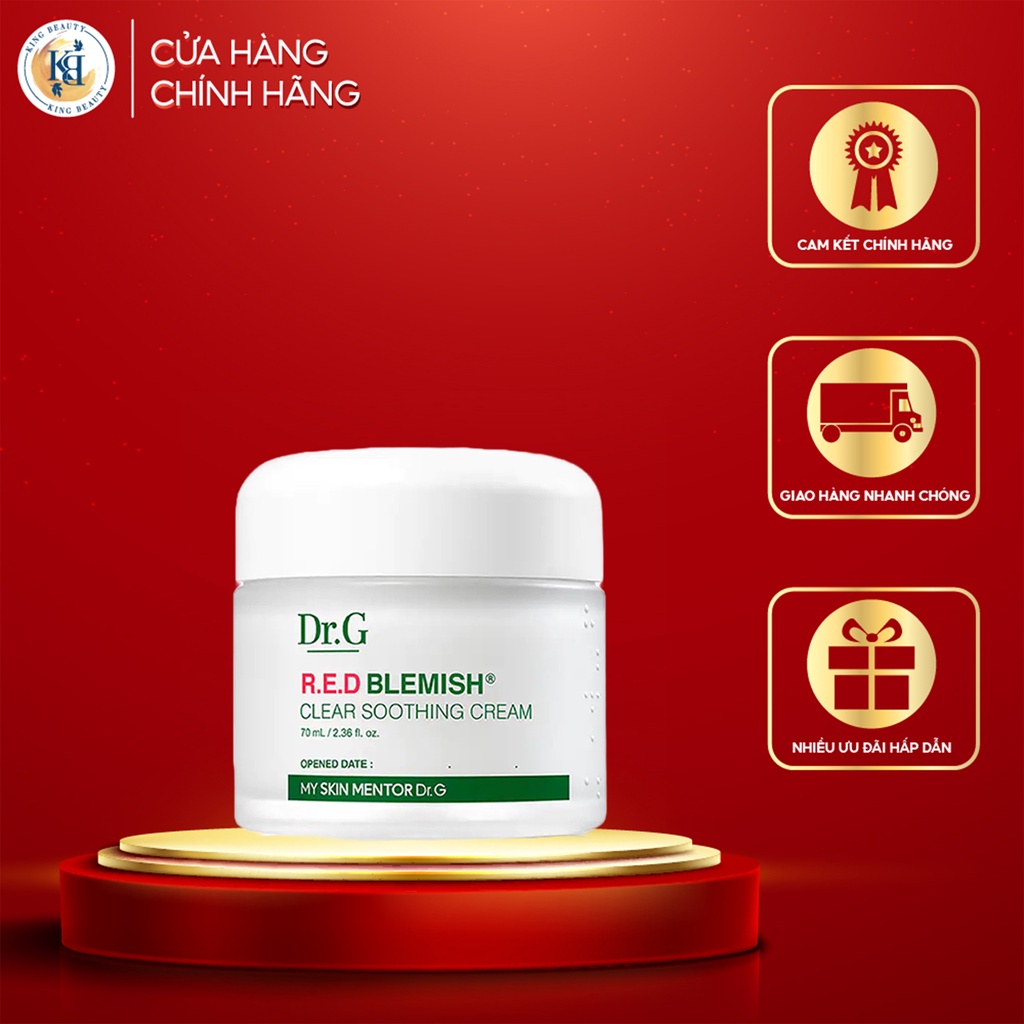 Kem Dưỡng Ẩm Cho Da Mụn Dr.G Red-Blemish Clear Soothing Cream 70ml