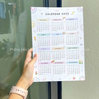 Lịch năm 2023 phong cách vintage tối giản