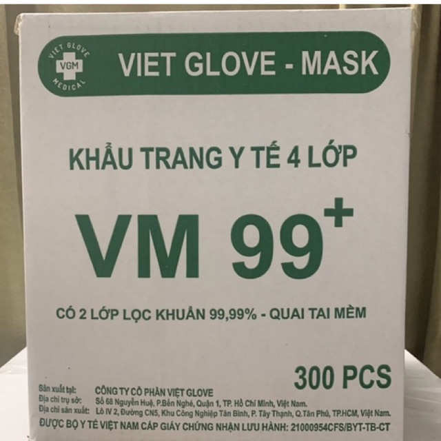 Khẩu trang 4D KF94 - VM 99+(thùng 300cái)