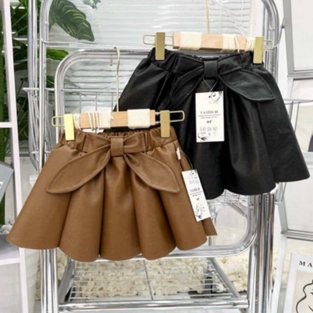 Chân váy da cao cấp cho bé gái