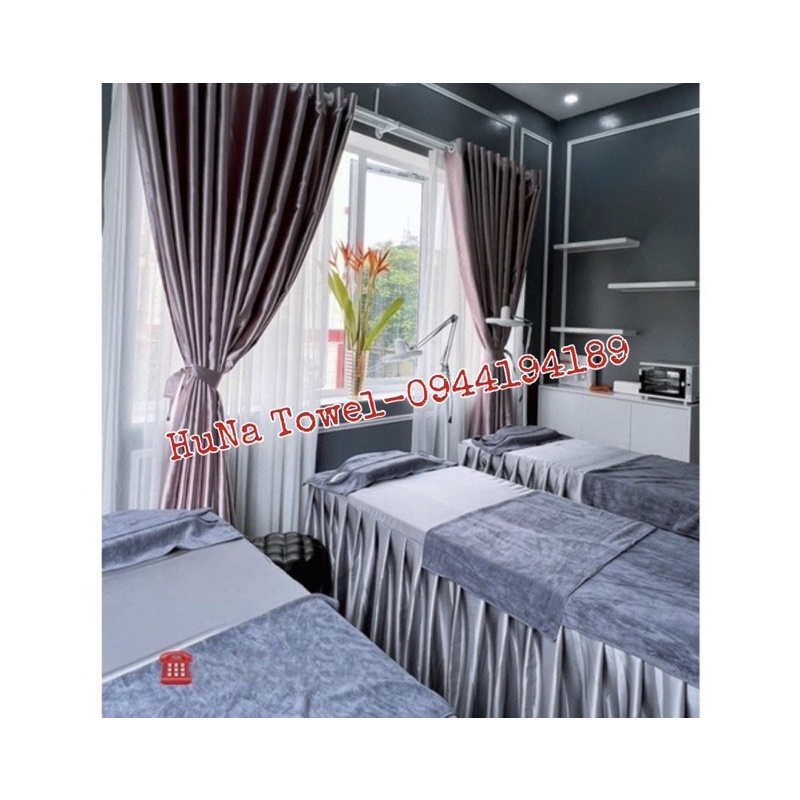GA/DRAP PHI LỤA TRƠN CHO GIƯỜNG SPA, PHUN XĂM, NAIL MI