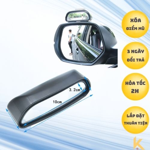 Gương lồi ô tô, gương cầu lồi xóa điểm mù ô tô Kellian gắn gương chiếu hậu mở rộng tầm nhìn