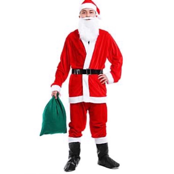 Bộ quần áo ông già Noel 7 món người lớn chất nhung loại dày đẹp