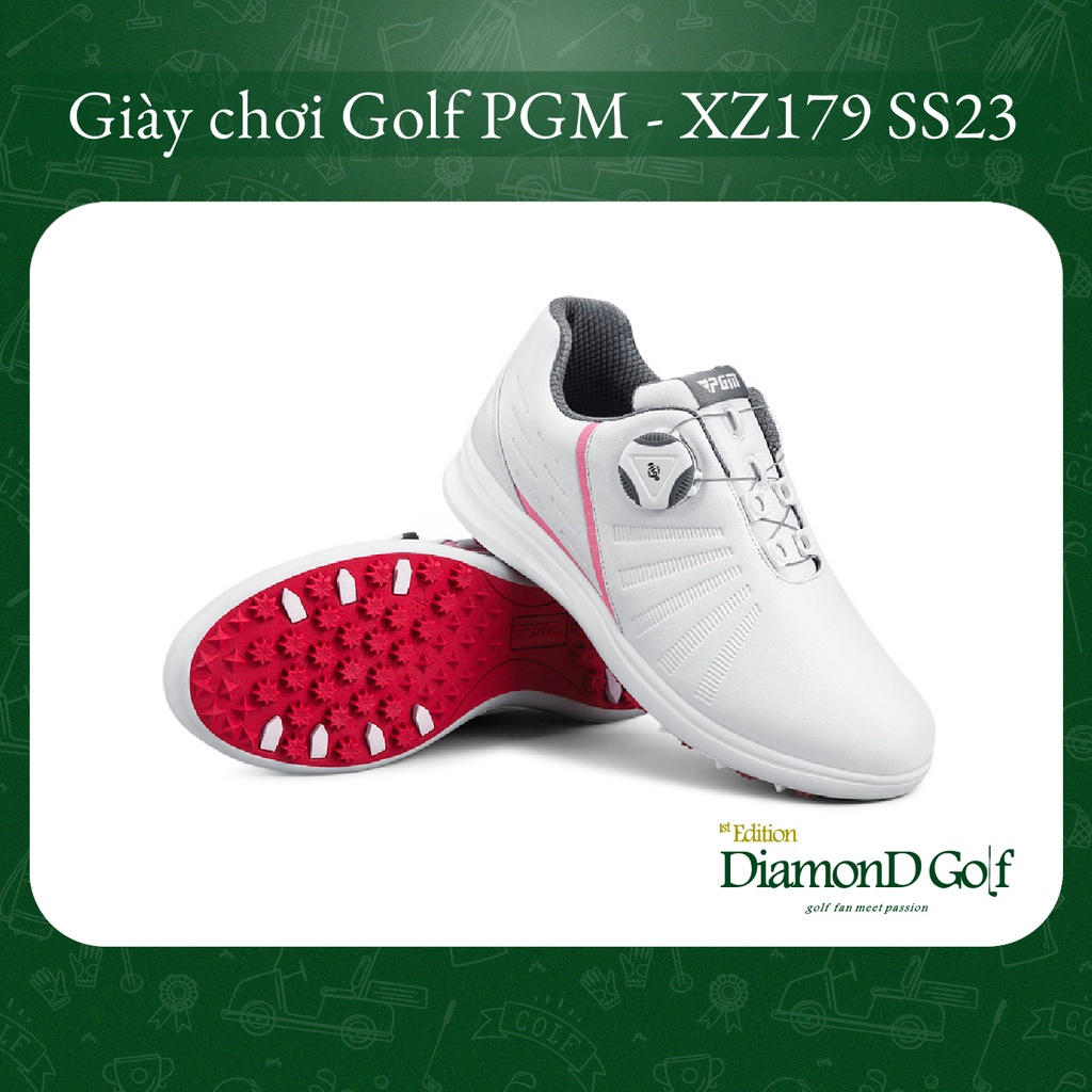 Giày Golf Nữ khoá BOA, chống thấm, siêu nhẹ PGM - XZ179 2023
