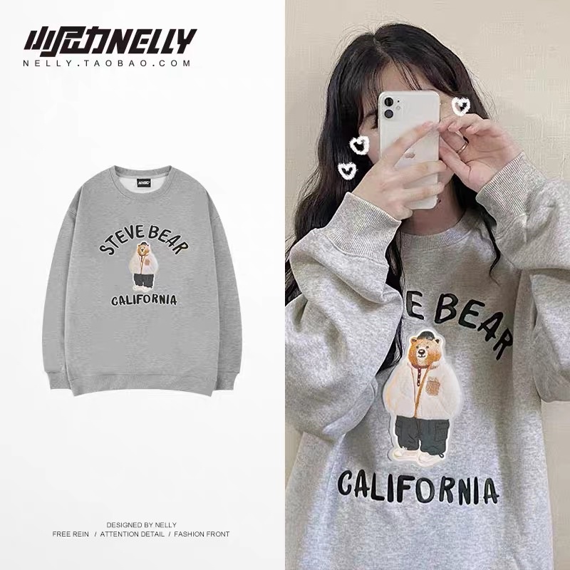 Áo sweater STEVE BEAR over size thu đông #Nelly