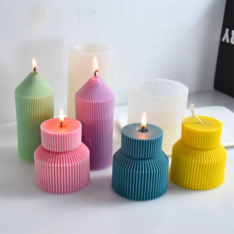Khuôn Silicone Làm Nến / Xà Phòng Hình Cột Độc Đáo Trang Trí Nhà Cửa DIY