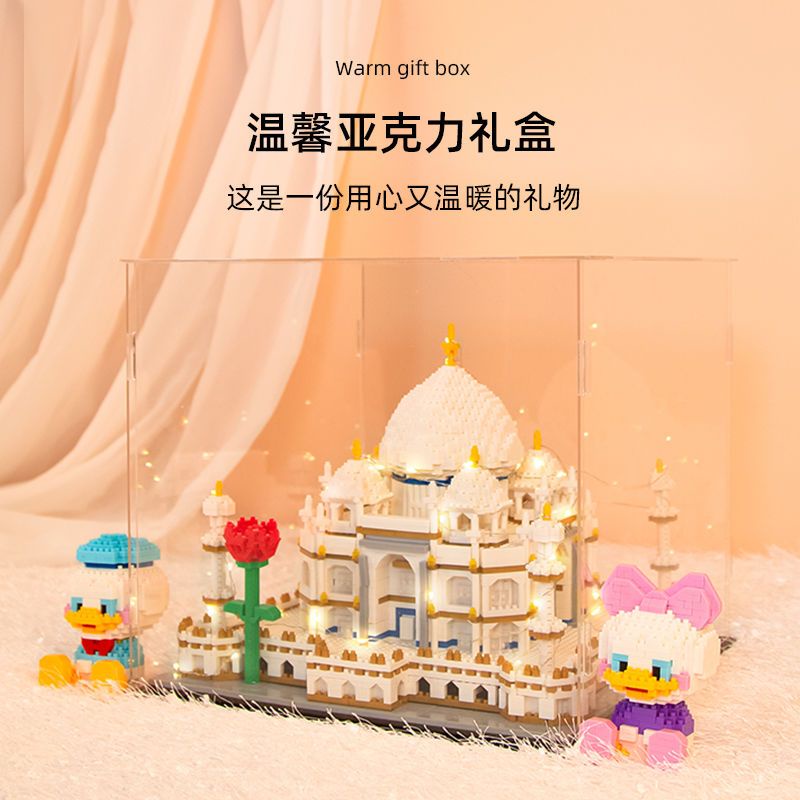 Tương thích với Lego Taj Mahal khối xây dựng cho người lớn khó khăn lớn Disney lâu đài nam và nữ đồ chơi lắp ráp quà tặn