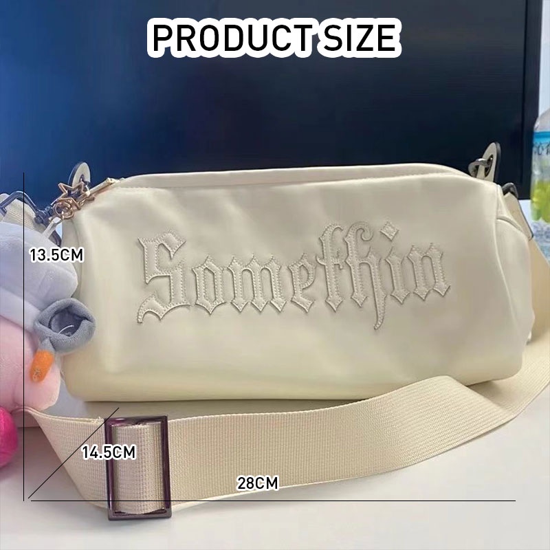 Mischa Túi Đeo Vai Da PU Màu Trơn Sức Chứa Lớn Phong Cách Phương Tây Dễ Phối Đồ Cho Học Sinh