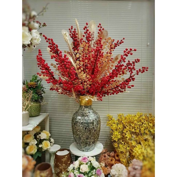Sỉ lẻ đào đông 12 nhánh và cành lá đi kèm