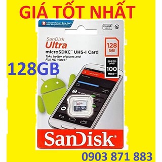Thẻ nhớ microsdxc sandisk ultra 533x 128gb 100mb/s - bảo hành 5 năm- cho điện thoại,camera
