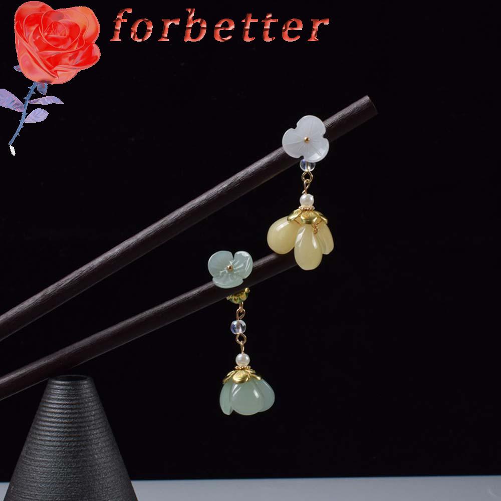 Trâm Cài Tóc Hình Hoa Phối Tua Rua Phong Cách Cổ Điển Thời Trang Cho Nữ