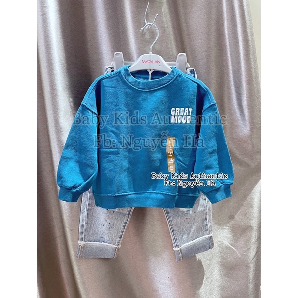 Áo nỉ trần bông bé trai sz 9/12m 12/18m 18/24m