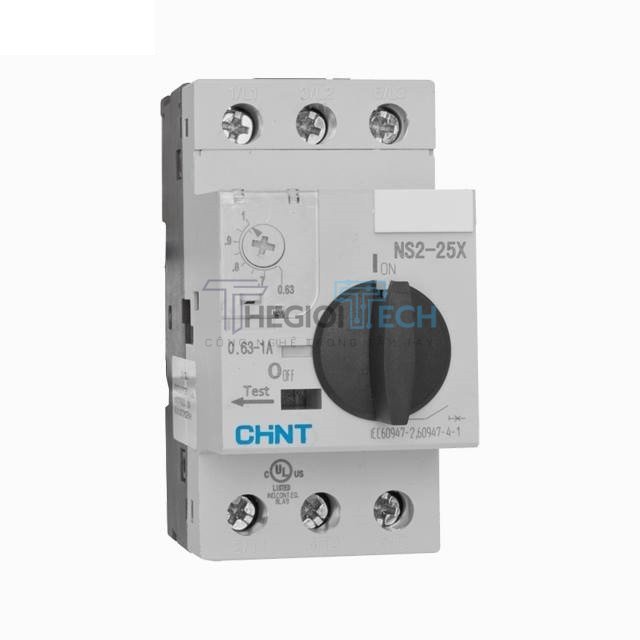 Cầu dao chỉnh dòng ChinT NS2-25X 1-1.6A, 1.6-2.5A, 2.5-4A, 4.0-6.3A, 6-10A, 9-14A, 13-18A, 17-23A, 20-25A - NS2-25X 13-18A
