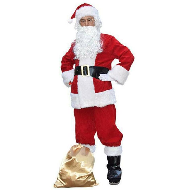 Set đồ hóa trang ông già noel vải nỉ cho người lớn