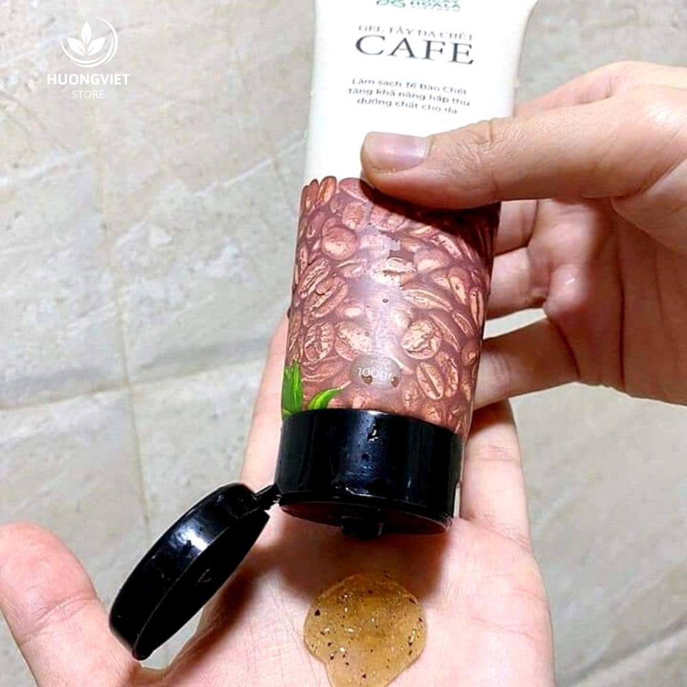 Tẩy Tế Bào Chết Cà Phê Cho Da Mặt Cỏ Cây Hoa Lá Chính Hãng 100ml Gel Tbc Cafe Organic Sạch Mụn Dầu Không Gây Khô Rát