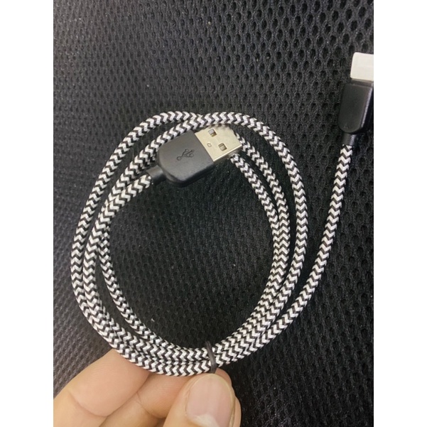 Cáp sạc nhanh cho điện thoại IP ip Xs Max 11 12 13 Pro dây dù hàng cao cấp dài 1m - Hàng Chính Hãng