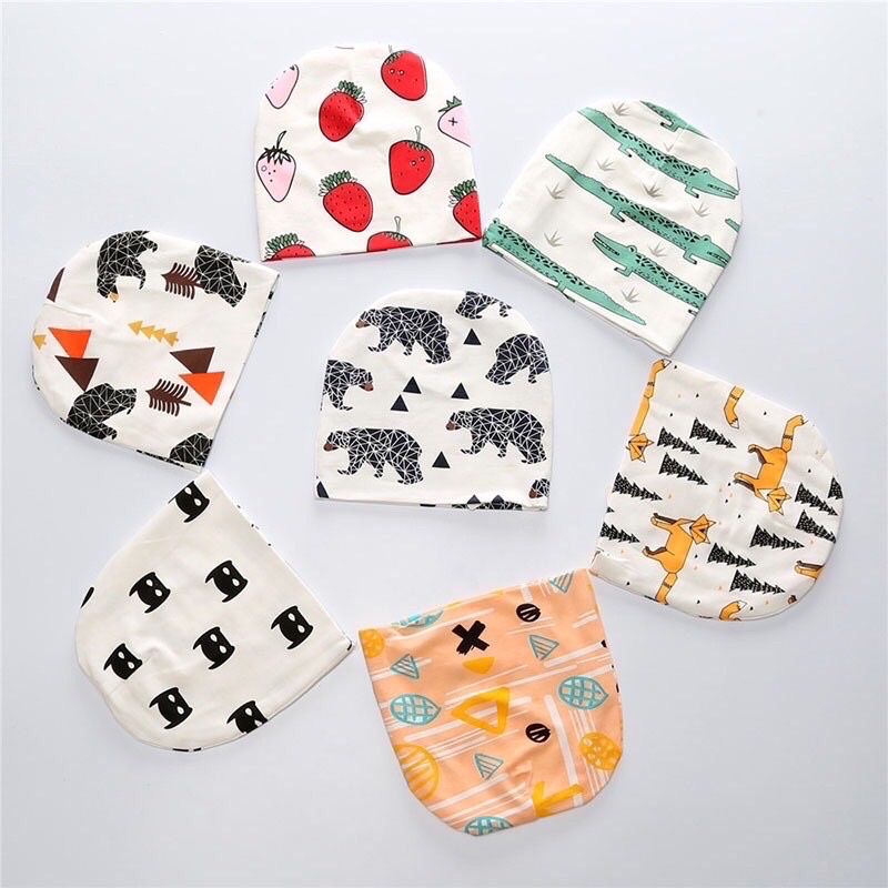 Mũ cotton trùm đầu cho bé 6 tháng -6 tuổi