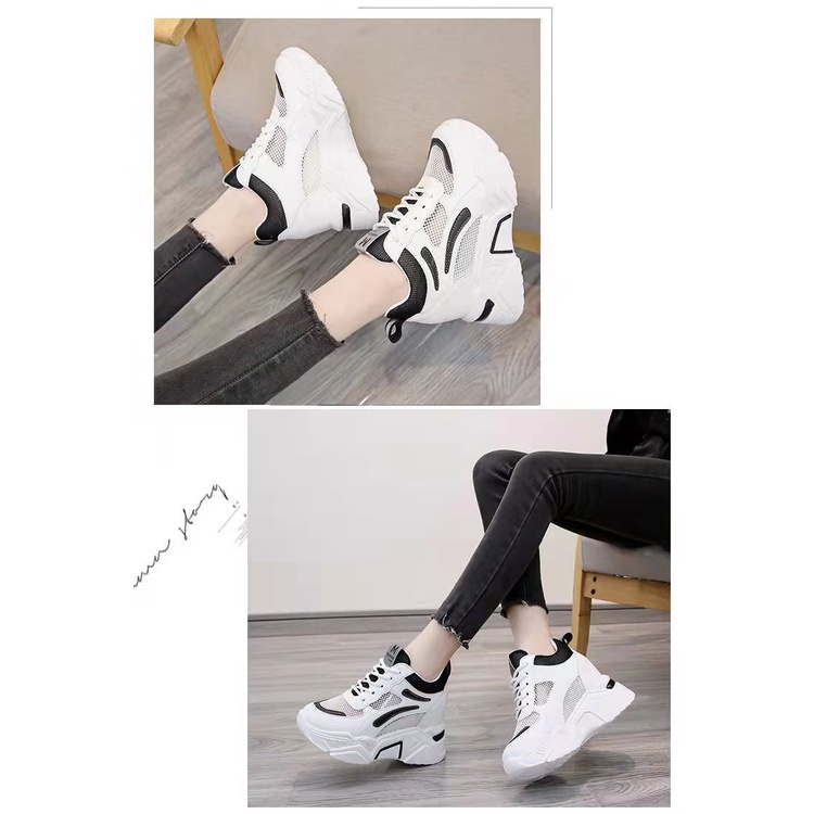 CHZK thời trang mới giày thể thao thoáng khí, dày-đế tăng giày thể thao của phụ nữ