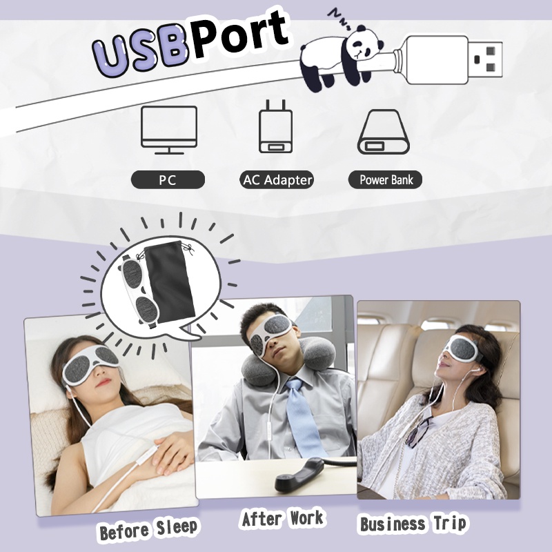 Máy Rung Mát Xa Mắt Mềm Mại Giúp Giảm Mệt Mỏi Và Quầng Thâm