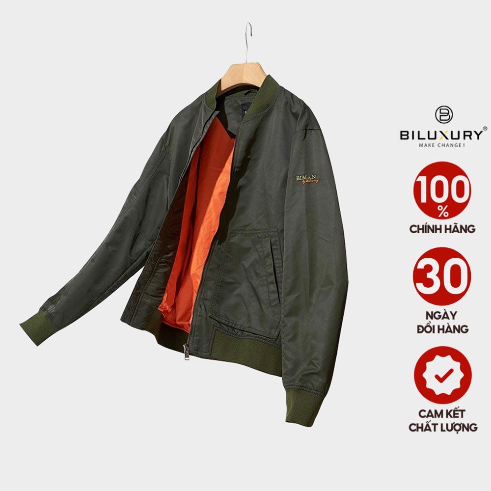 Áo khoác nam bomber Biluxury 2 lớp 4AG2T008 chống nước Gore-tex đẳng cấp cản gió tốt
