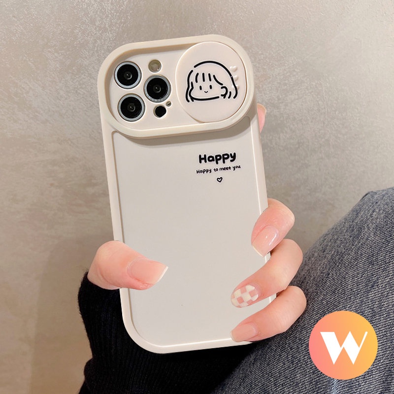 Ốp Điện Thoại Tpu Mềm Chống Sốc Có Nắp Trượt Bảo Vệ Camera Cho IPhone 11 13 12 Pro Max XR 7Plus 8Plus X XS Max