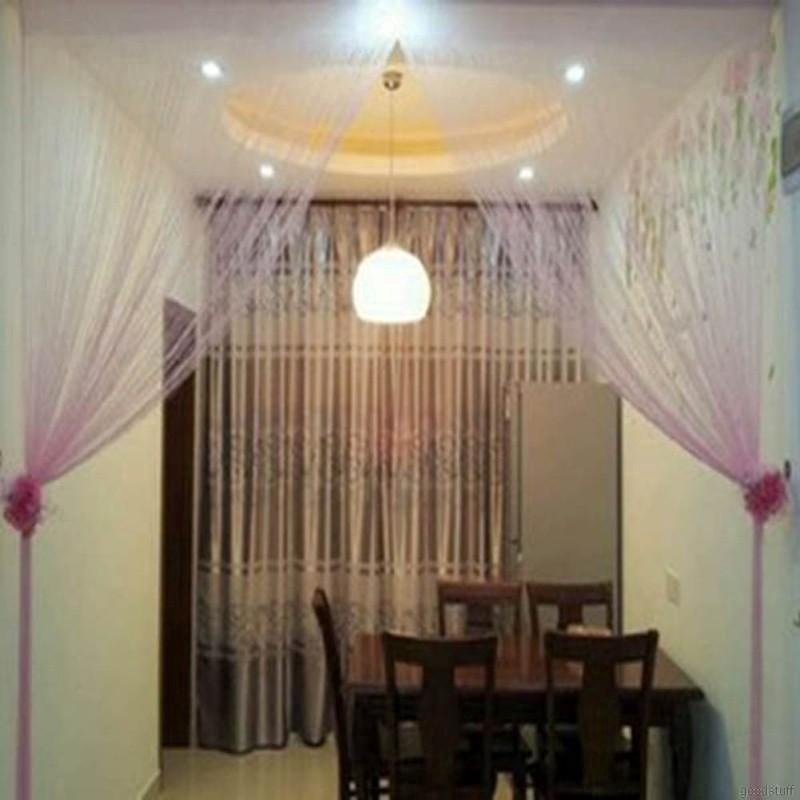 Mành, rèm cửa sợi dù đan kim tuyến lấp lánh trang trí, vách ngăn phòng, spa 3mx3m