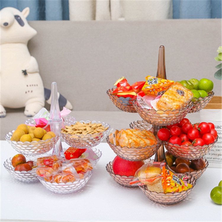 Khay nhựa đựng trái cây, bánh mứt 3 ngăn 24.5x15.5cm