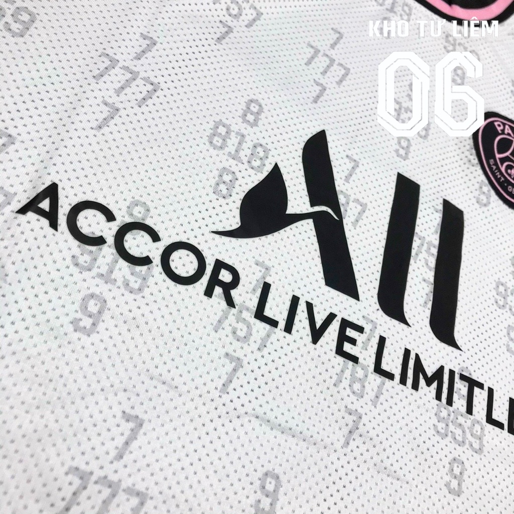 Đồ đá banh - bộ quần áo đá bóng nam CLB P.S.G màu trắng Chất vải fex thái cao cấp