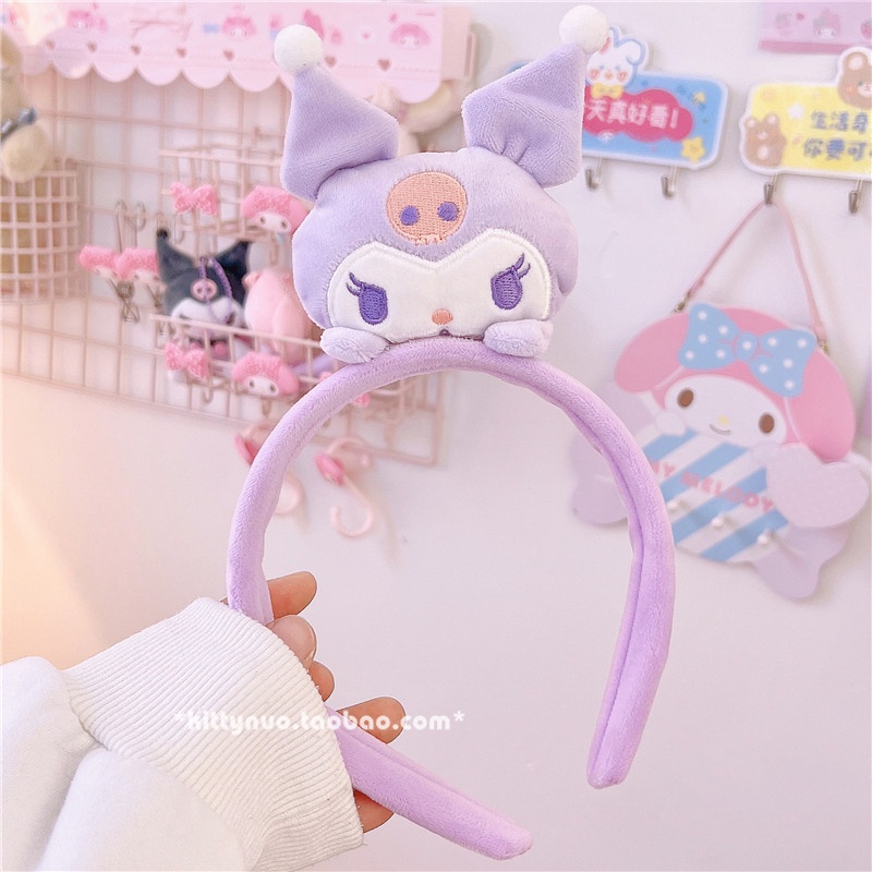 Băng Đô Hình Cún Nhồi Bông Ba Chiều Dễ Thương Dùng Rửa Mặt