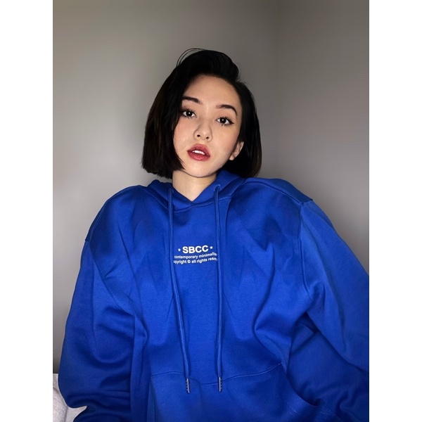 Áo Hoodie Unisex Xanh Coban 100% Cotton THELASTSEVEN - Áo SBCC Blue Hoodie nam nữ