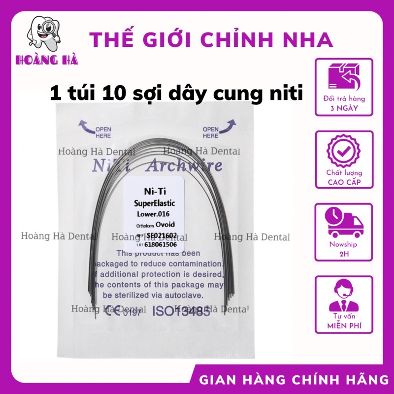 Dây cung niti chỉnh nha dây cung niềng răng