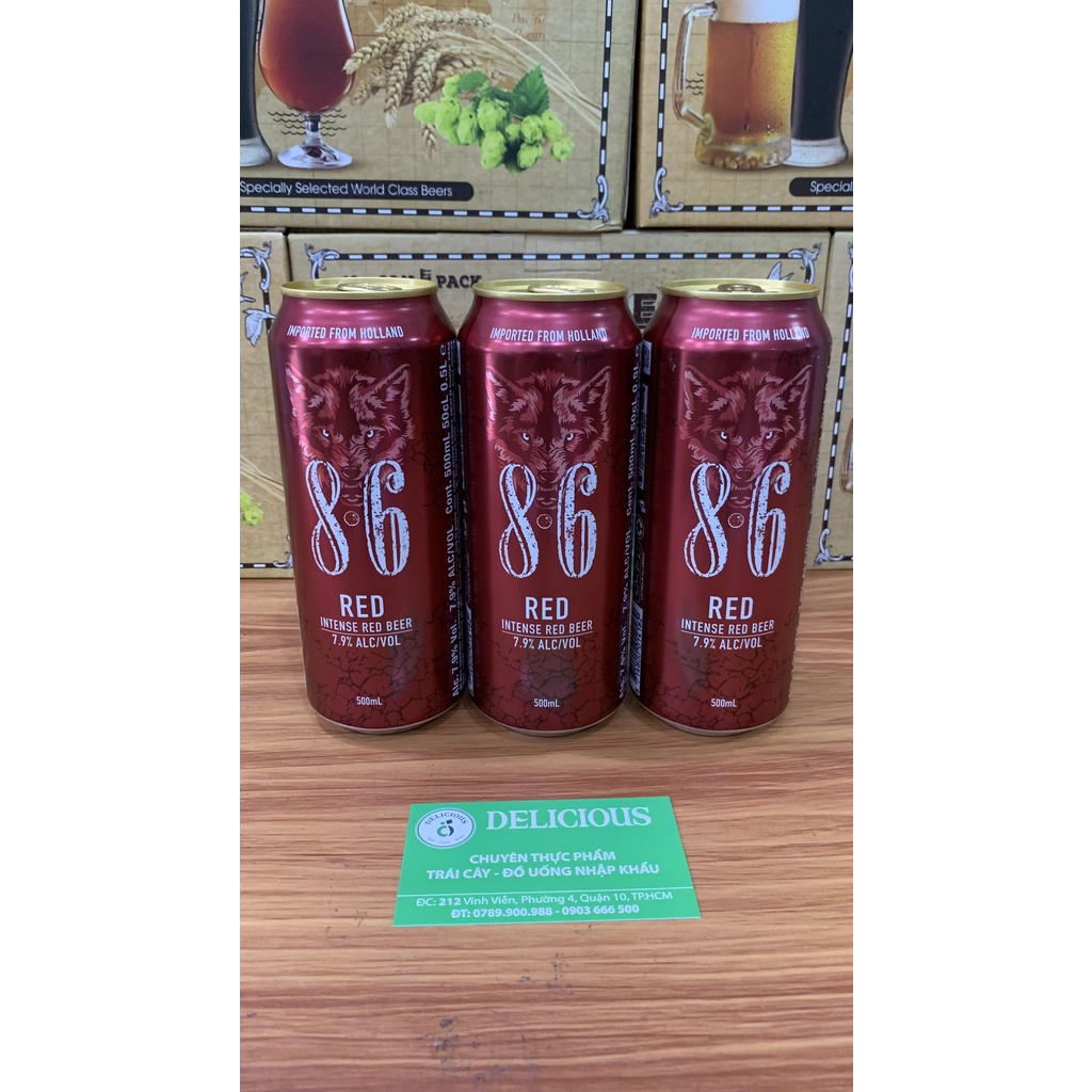 BIA SÓI 8.6 HÀ LAN - 1 THÙNG 12 LON 500ML