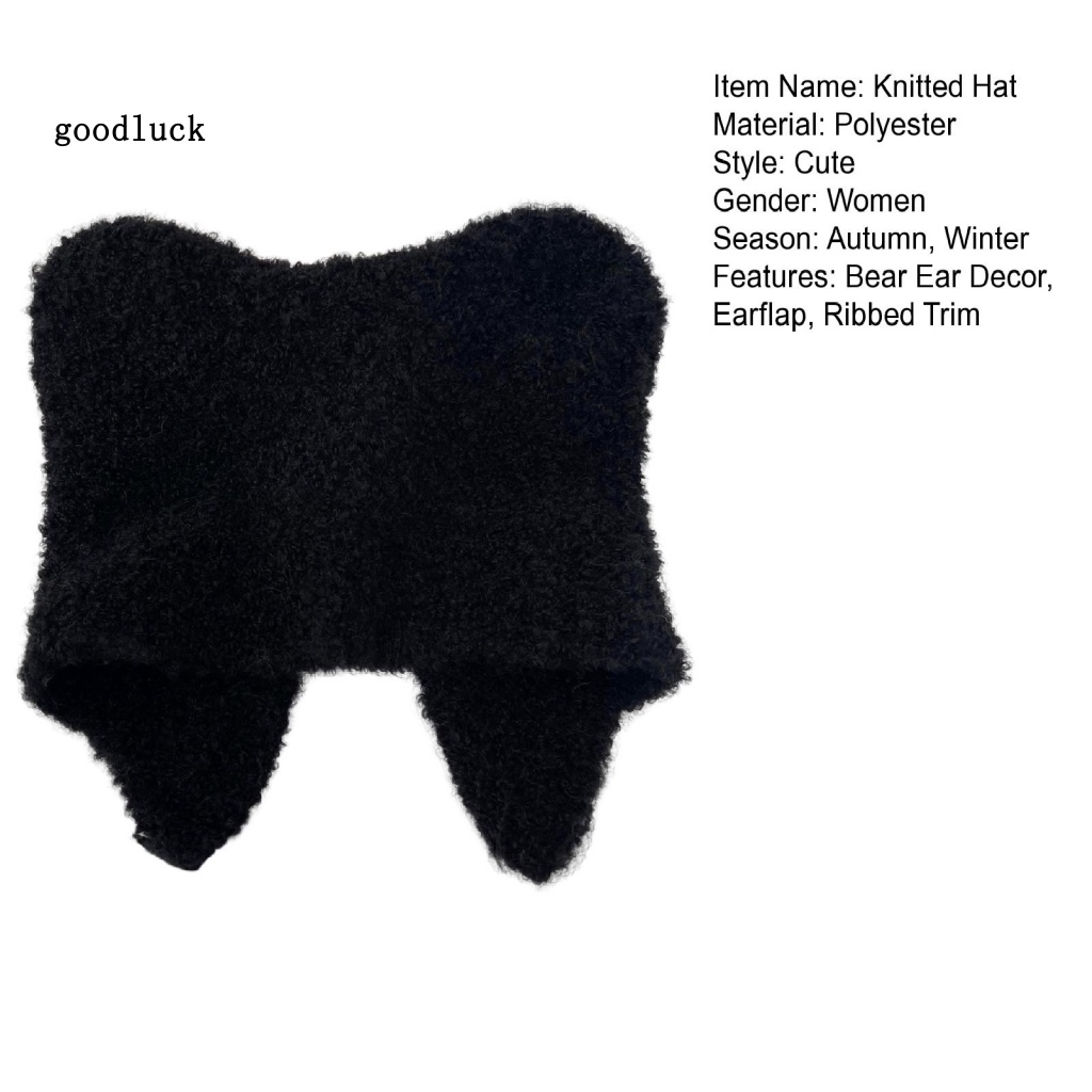 Chúc may mắn| Mũ Len Dệt Kim Màu Trơn Có Thể Gập Lại Cho Nữ