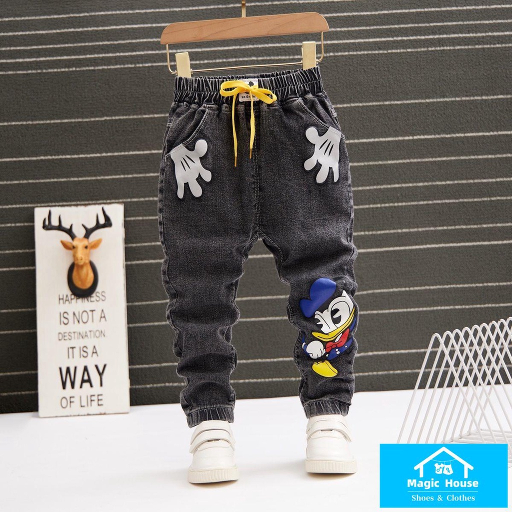 M & H ~  Quần Jean Dáng Ôm Phong Cách Thể Thao Thời Trang Thường Ngày Cho Bé Trai