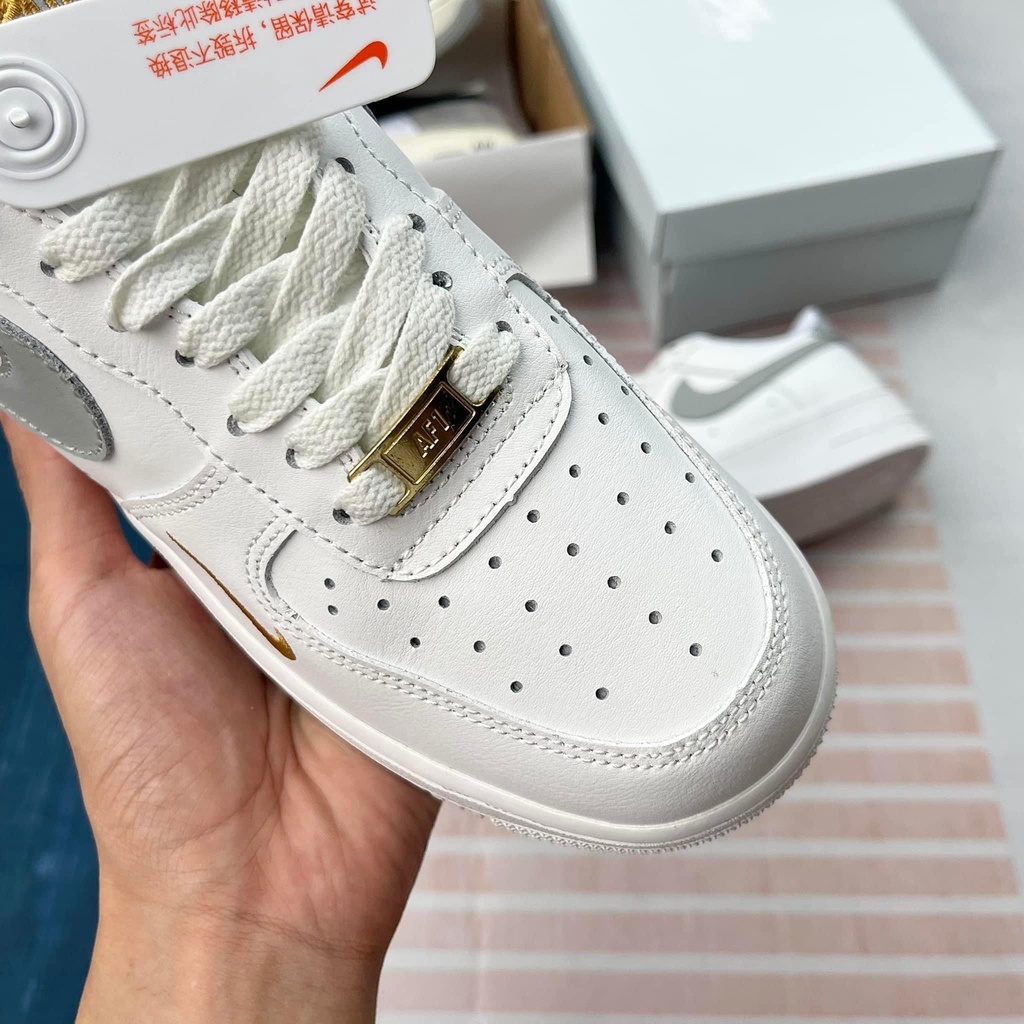 Giày thể thao AF1 vệt xám , Giày air force 1 trắng vệt xám nam nữ hot trend 2022 full box bill