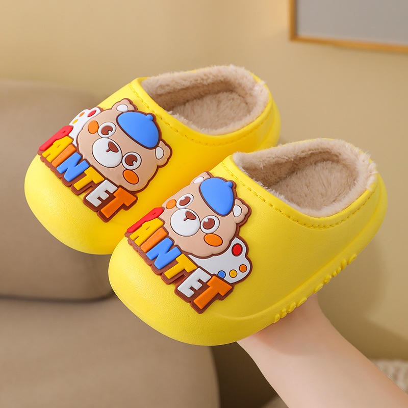 Dép Sục Lót Bông Đi Trong Nhà Ngoài Sân Chống Nước ,Chống Trơn Trượt Cho Các Bé - Mẫu 02