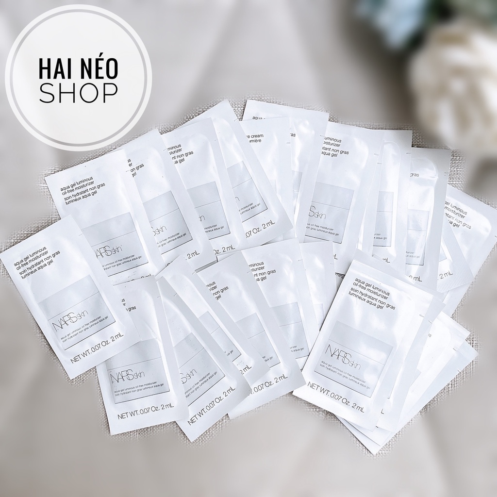 [ĐỌC KỸ MÔ TẢ] Combo 20 gói Gel cấp nước giảm dầu se lỗ chân lông NARS Aqua Gel Luminous Oil – Free Moisturiser (Mỹ)