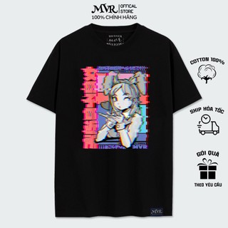 Áo Anime Wibu Mvr In Hình Cô Gái Thỏ Nhật Bản Dành Cho Fan Manga Phông Unisex Nam Nữ Vải Thun cotton 100% Dầy Mát