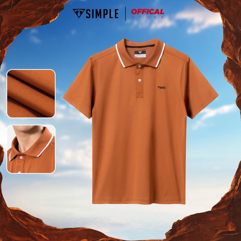Áo thun polo nam TSIMPLE có cổ ngắn tay vải cotton cá sấu cao cấp form rộng big size A02001