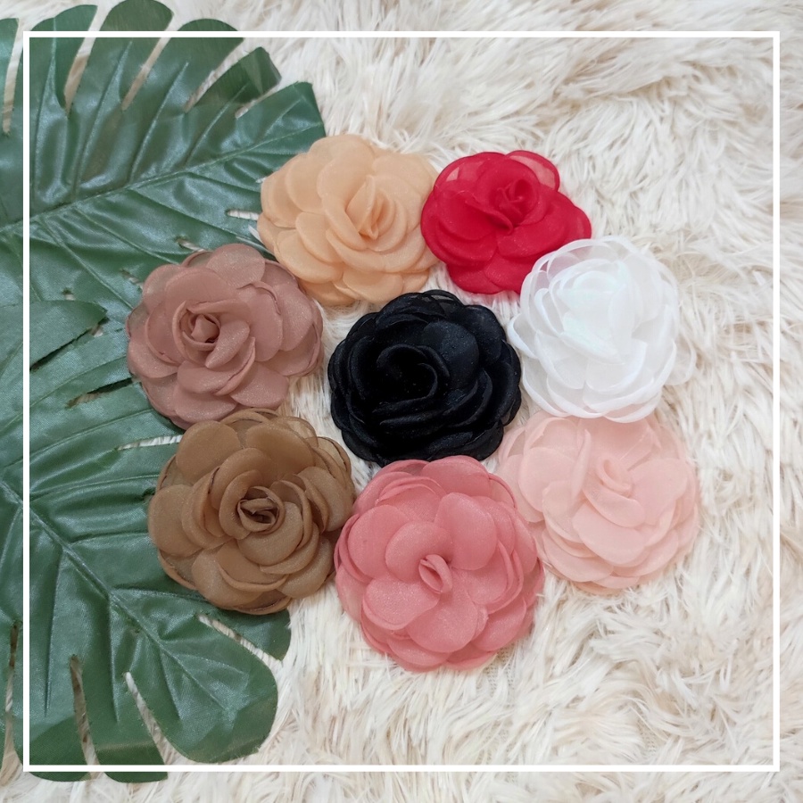 Hoa vải cài áo cao cấp hàng handmade siêu đẹp dùng Trang trí áo dài, đầm kiểu siêu đẹp !