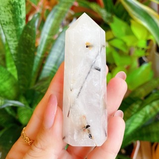 Trụ đá Black Tourmaline Quartz