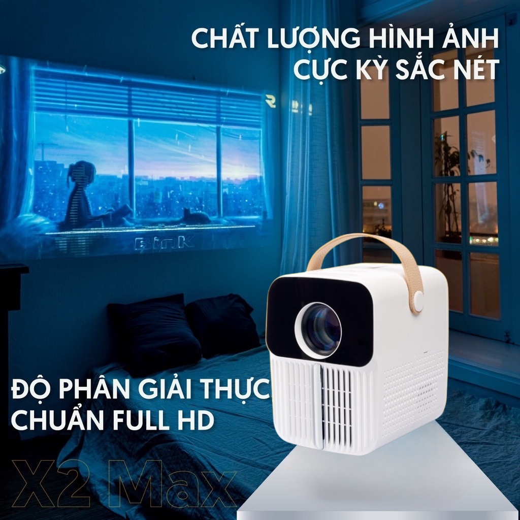 Máy Chiếu Mini BEECUBE Hệ Điều Hành Android + Kết nối Điện thoại + Full HD 1080 - Bảo Hành 12 Tháng