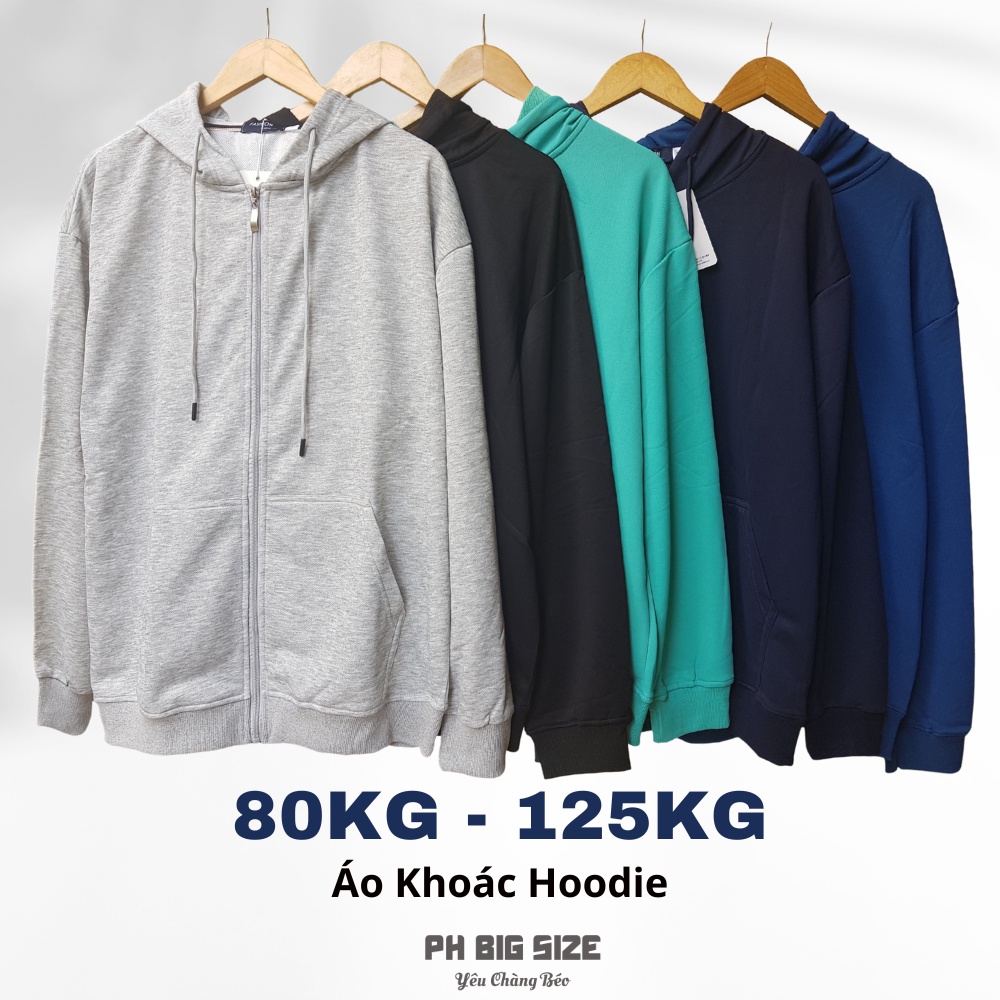 Áo khoác Bigsize 80kg - 125kg | Áo khoác hoodie ngoại cỡ | PH Big Size | A197