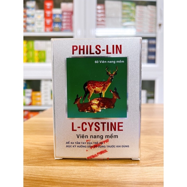Viên uống đẹp da, tóc, móng L-CYSTINE Phils-Lin (Hộp 60 viên nang mềm, hàm lượng 500mg)