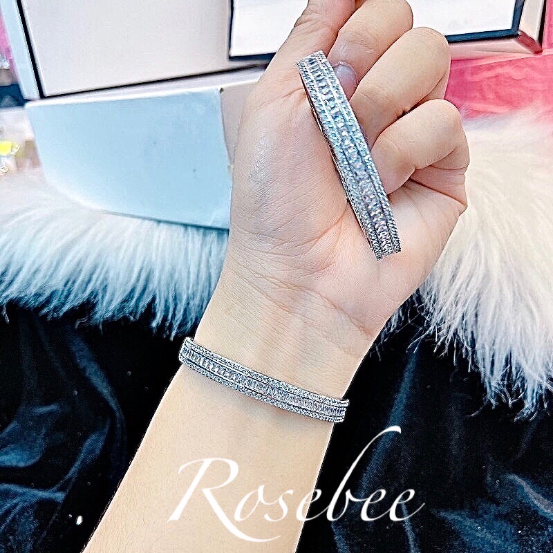 Vòng tay đính full đá Baguette Luxury