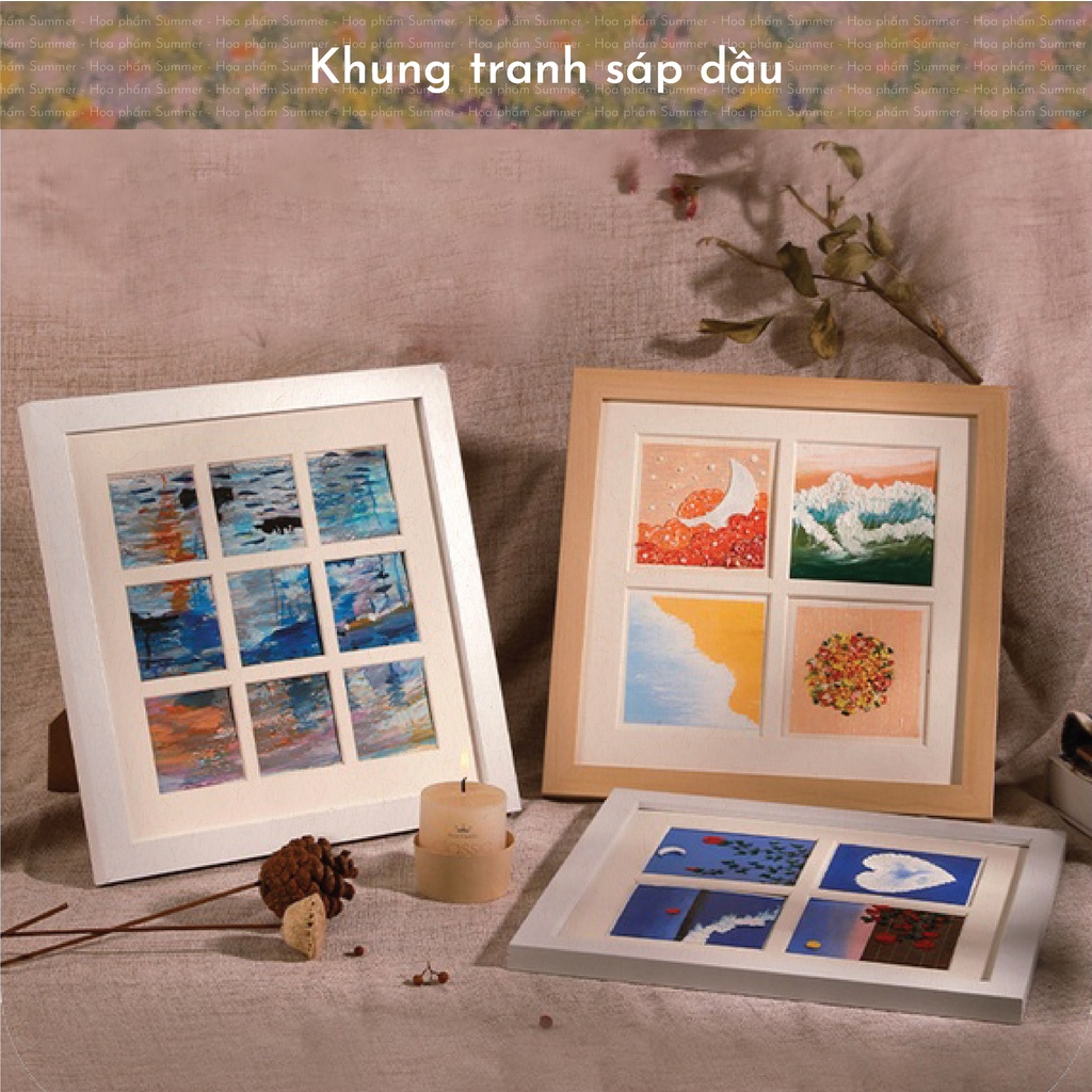 Khung gỗ tranh sáp dầu