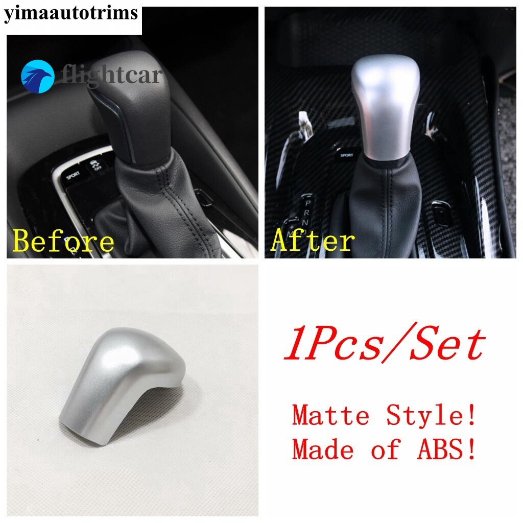 Miếng Dán Núm Gạt Cần Số Bằng ABS Họa Tiết Sợi Carbon Cho Toyota Corolla Cross 2021