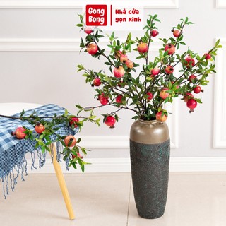 Cành lựu giả trang trí nhà cửa cao cấp thu hút tài lộc