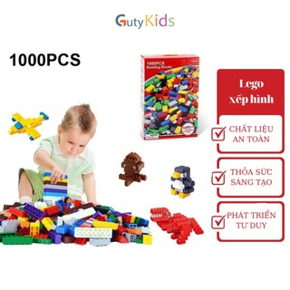 Bộ xếp hình lắp ráp 1000 chi tiết cho bé thỏa sức sáng tạo - Gutykids